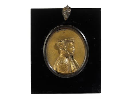 Bronzeportrait Edward VI von England